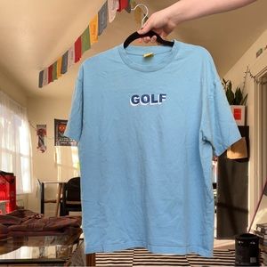 Blue golf want shirt